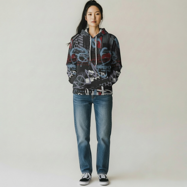 Womens Abstract Hoodie II