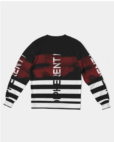 Unisex Brush Stripe French Terry Crewneck Pullover