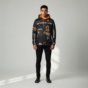 Typography Pullover Hoodie