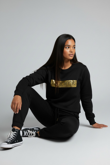 "DPHRNT" Gold Foil Pullover Crewneck