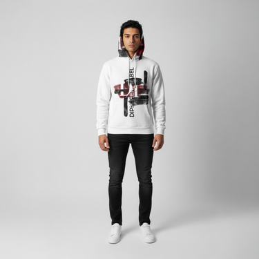 Brush Paint Pullover Hoodie