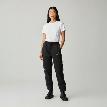 Leather and Fleece Joggers