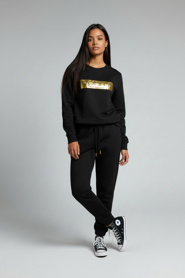 "DPHRNT" Gold Foil Pullover Crewneck