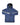 Navy Blue Fleece Tape Logo Zipper Hoodie