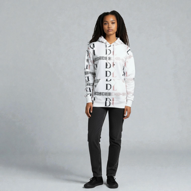 Dipherent Label Logo Brush Fleeced Hoodie