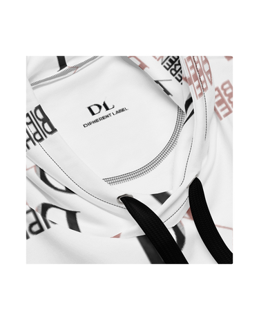Dipherent Label Logo Brush Fleeced Hoodie