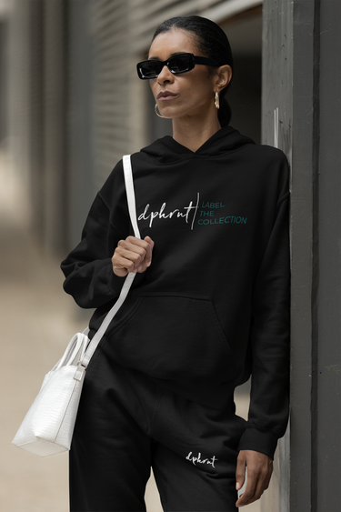 "DPHRNT" Label Collection Black Jogger Set