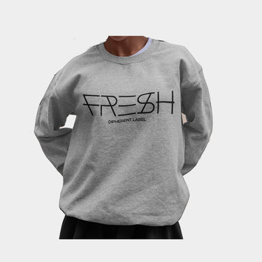 Gray FRESH 3D Embroidery Sweatshirt
