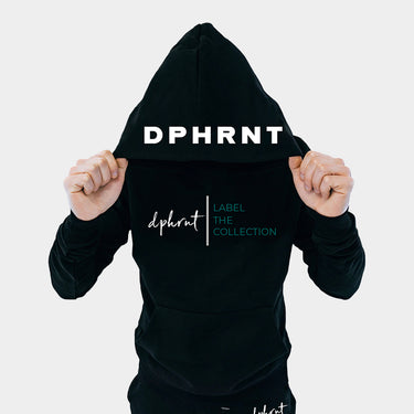 "DPHRNT" Label Collection Black Jogger Set
